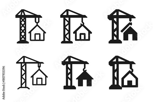 Disaster Recovery Icons. Architecture for disaster preparedness and recovery. Icon set. Set Logo of architecture for disaster preparedness and recovery: