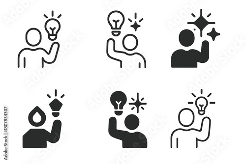 Niche Market Logos. Influencer campaigns targeting niche markets. Icon set. Set Logo of Influencer Campaigns: marketing funnel highlighting niche conversion.