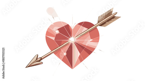 An illustration of a heart pierced by an arrow.