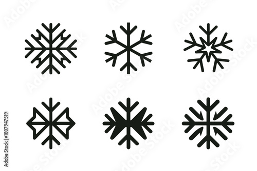 Scandinavian Logo Variations. Scandinavian style. Icon set. Set Logo of Scandinavian style: geometric snowflake pattern. harmonious logo variations of the same