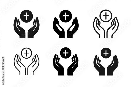 Holy Communion Logos. Holy communion. Icon set. Set Logo of holy communion: sacred altar with chalice. harmonious logo variations of the same emblematic