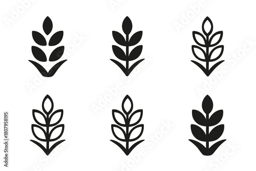 Nutrient-Rich Food Icons. Nutrient-rich foods. Icon set. Set Logo of Nutrient-rich foods: Eggs. harmonious logo variations of the same emblematic concept