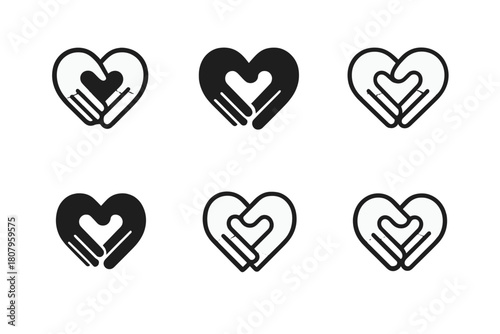 Inclusive Design Icons. Inclusive and accessible design. Icon set. Set Logo of inclusive and accessible design: braille dots pattern. harmonious logo