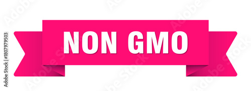 non gmo ribbon isolated on transparent background. non gmo ribbon