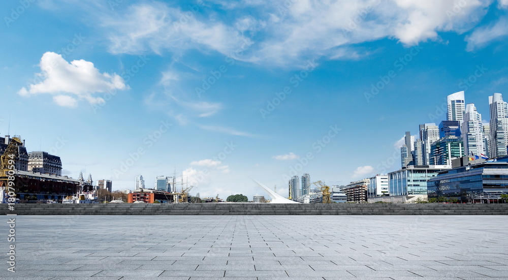 Fototapeta premium outdoor road city building landscape blue sky cityscape street travel 