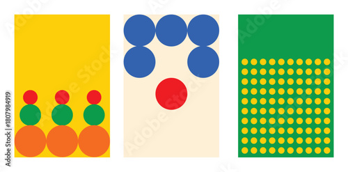 Design template circle bauhaus unique abstract