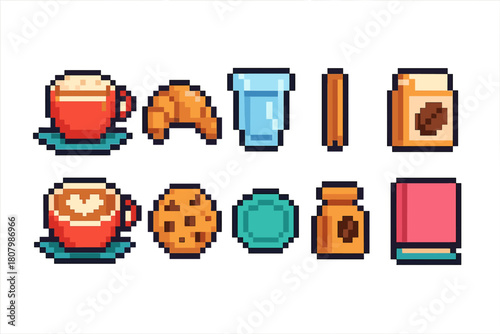 Cafe, coffee 3d icon set. Espresso, bakery, breakfast icons 3d collection