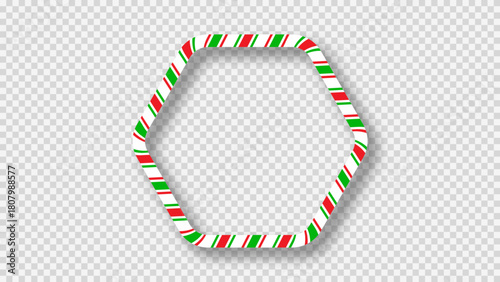 Christmas candy cane frame