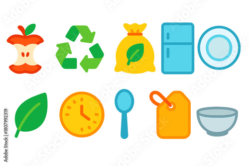 Eco, sustainability neon icon set. Recycling, environment neon icons outline collection