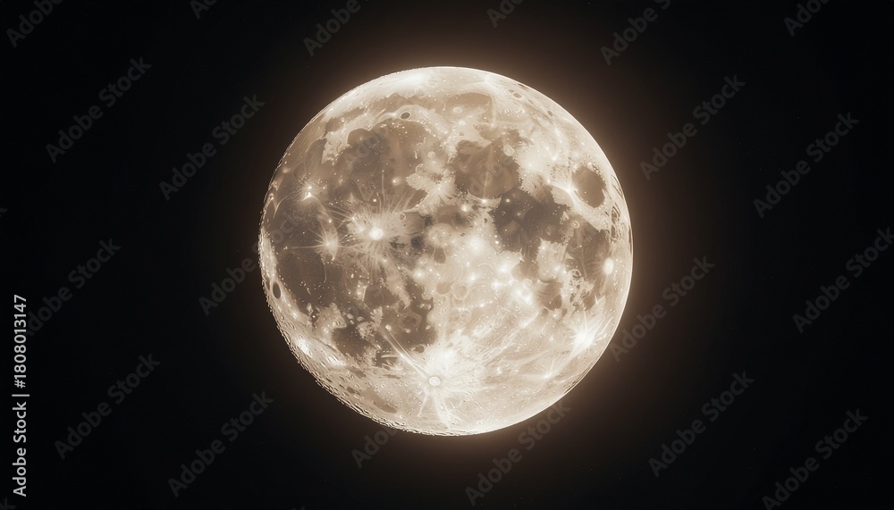 Fototapeta premium 月と魔法陣が輝く幻想ファンタジーアート