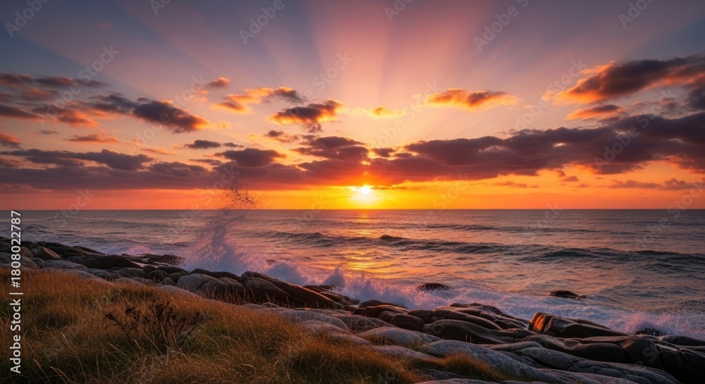 Obraz premium sunset at the beach