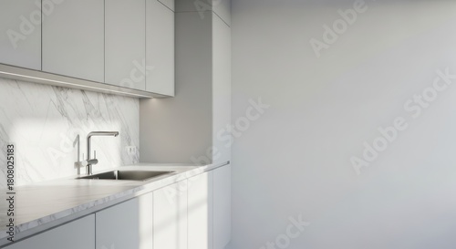 Wallpaper Mural Minimalist Kitchen Design: Clean Lines, Marble Accents, and Streamlined Style Torontodigital.ca