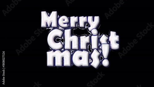 A festive “Happy Christmas” holiday video featuring warm seasonal colors and elegant motion graphics with alpha channel. 
