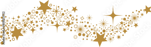 Golden Star Trail A Sparkling Vector Illustration for Festive Designs and Decorations