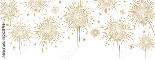 Radiant golden firework illustration with a festive, celebratory feeling