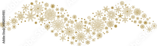 Elegant Golden Snowflake Swirl A Festive Design for Winter Celebrations and Decorative Applications
