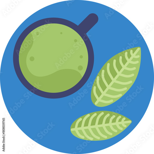 A simple cup filled with vibrant green matcha latte, highlighting its rich and calming flavor.