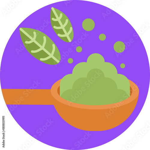 Small spoon used for measuring and stirring matcha powder.