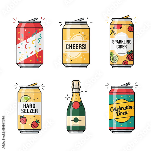 Festive Drinks Collection: Sparkling Cider Celebration Brew and More.