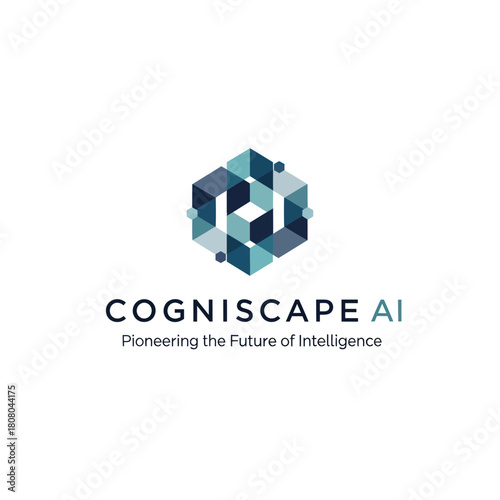 Cogniscape AI Logo with Hexagonal Design and Slogan.