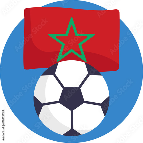 Soccer ball symbolizing football in Morocco.