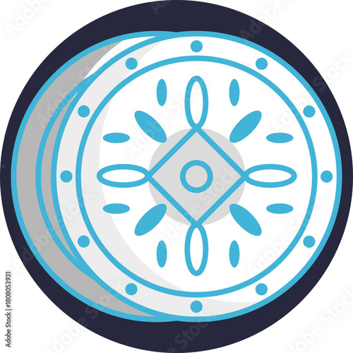 Traditional Moroccan Dish – A stylized plate representing Moroccan cuisine, often used to depict meals or culinary culture.