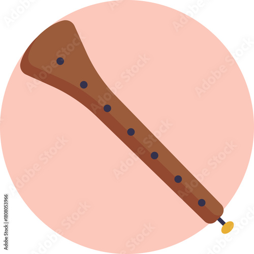 Traditional Moroccan Flute: Represents a wooden flute commonly used in Moroccan folk music and cultural performances.