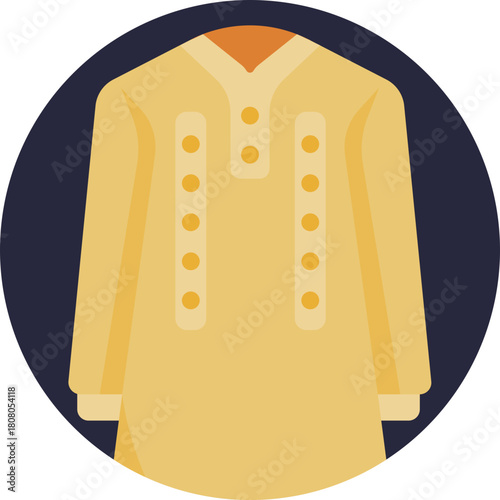 Traditional Moroccan Garment – A long, loose-fitting robe with a hood, worn by both men and women in Morocco.