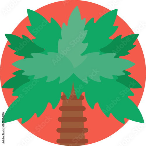 A simple palm tree silhouette representing Morocco’s warm climate and desert landscapes.