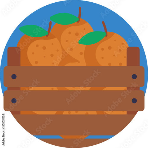 Citrus Symbol – An illustration of a small, round mandarin, highlighting its juicy and sweet characteristics.