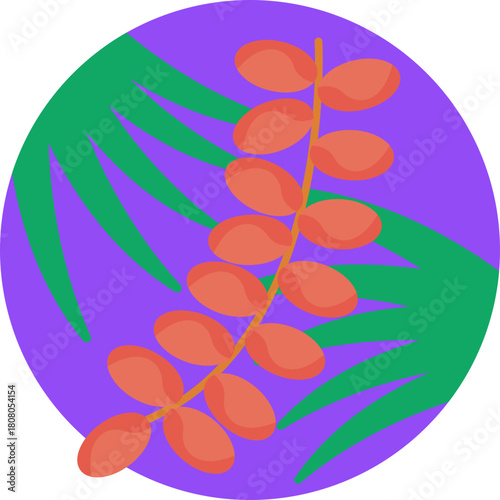 Olive branch: A simple illustration of a green olive branch, symbolizing Morocco’s rich olive cultivation.