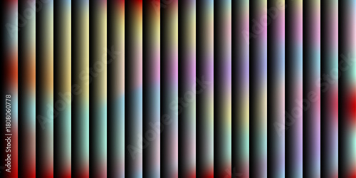 Vertical gradient stripes with soft color transitions in red yellow blue purple and green abstract background