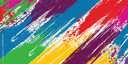 Colorful paint splash isolated on white background. Abstract colorful splash. Colorful paint explosion, illustration. eps 10