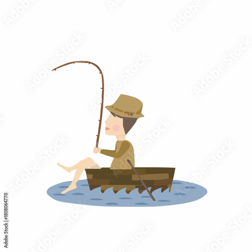 man with fishing rod