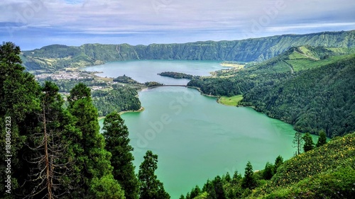 Azores. Portugal. Ponta Delgada, Miradouro, Vista do Rei