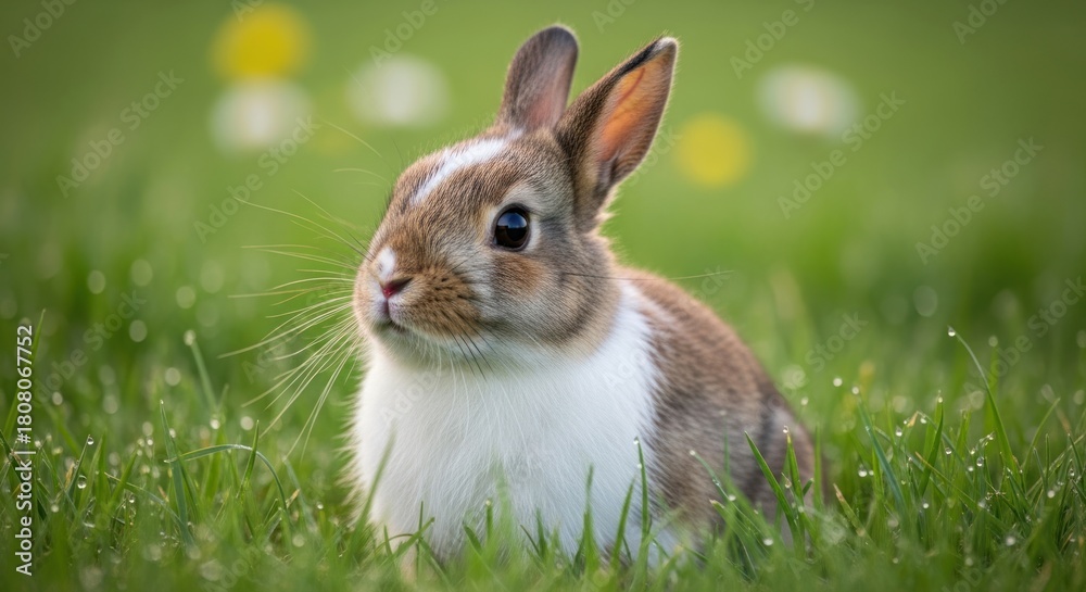 Fototapeta premium rabbit on grass