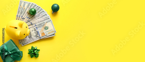Money, piggy bank, Christma...