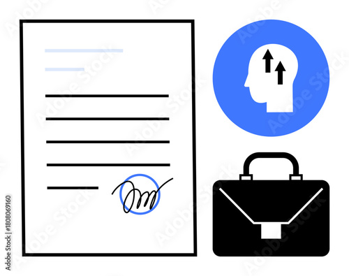 Business contract concept. Business documents official agreements and legal matters. Business contracts are vital for professional growth and career advancement. For workplace, law, HR, management