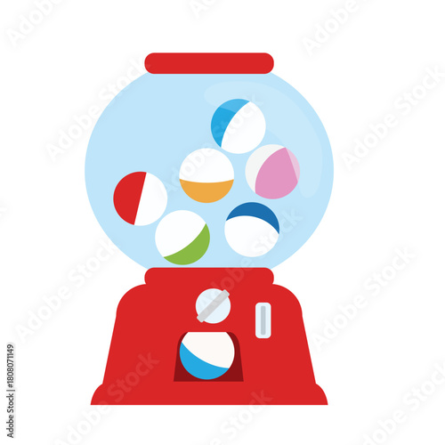 丸型のカプセルトイのベクターイラスト