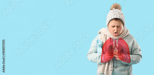 Sick little boy with hot wa...