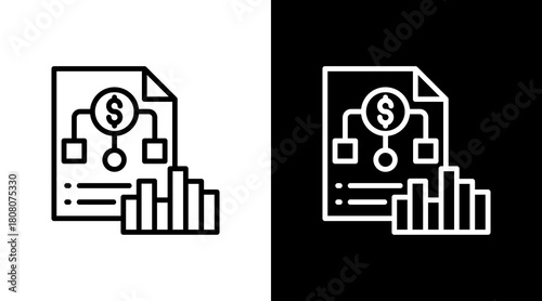 Investment Portfolio With Icon Set Design
