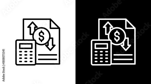 Profit And Loss With Icon Set Design