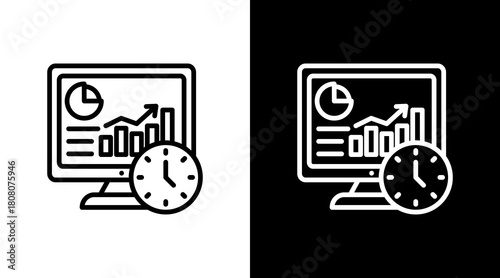 Financial Dashboard With Icon Set Design