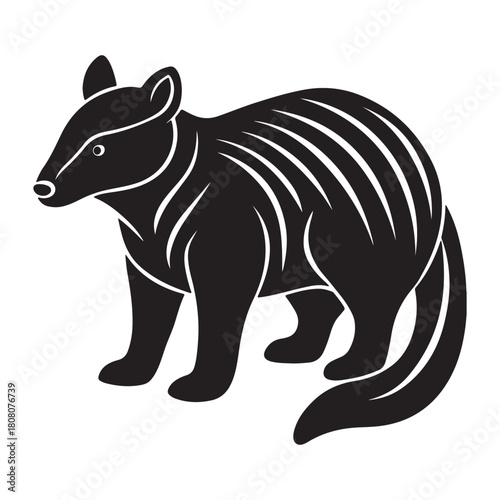 Binturong bearcat silhouette vector icon