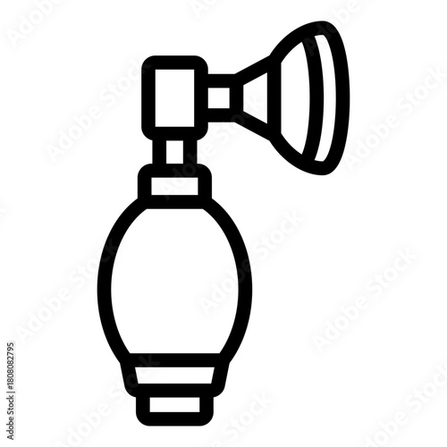 Resuscitator outline icon. Manual pump. Restores breath during emergency