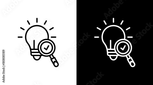 Idea Validation Outline White Icon Set Design