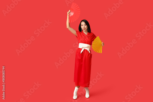 Beautiful young Asian woman...