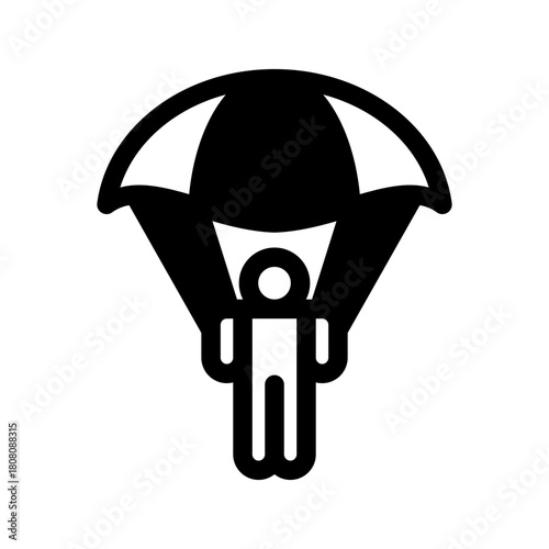 Paragliding Icon Vector Symbol Design Illustration