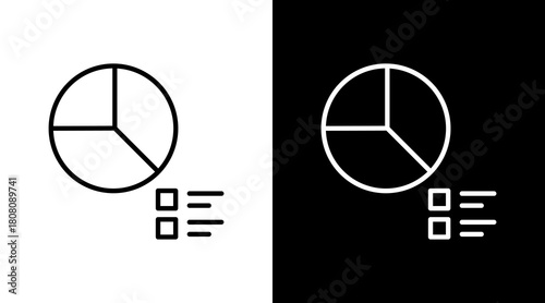 Market Segment Outline White Icon Set Design