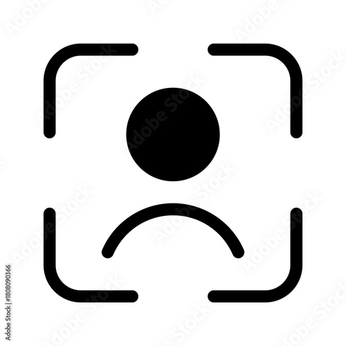 Face Id Icon Vector Symbol Design Illustration